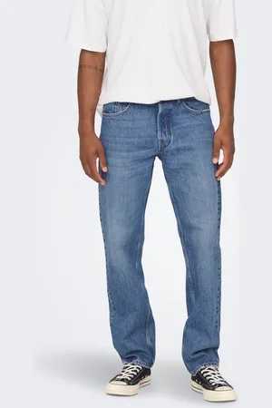 Only & Sons Onsedge Mittlere Taille Gerade Geschnitten Jeans