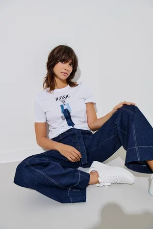 ONLY Onlmadison Hohe Taille Weiter Beinschnitt Jeans
