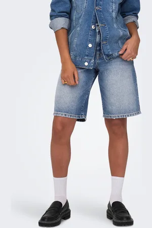 ONLY Onlmate Mittlere Taille Baggy Fit Jeans-shorts