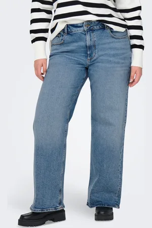 ONLY Carjuicy Hohe Taille Weiter Beinschnitt Jeans