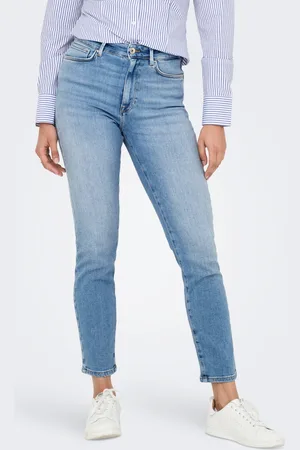ONLY Onlemily Hohe Taille Gerade Geschnitten Jeans