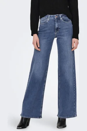 ONLY Onlmadison Hohe Taille Weiter Beinschnitt Jeans
