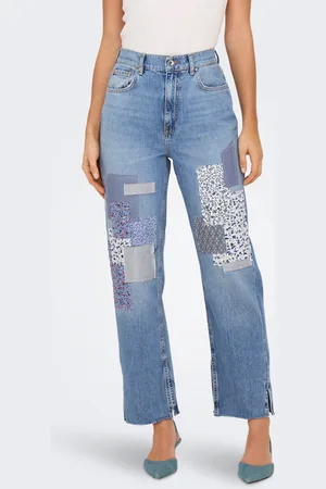 ONLY Onlrobyn Mittlere Taille Gerade Geschnitten Jeans