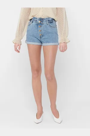 ONLY Onlcuba Hohe Taille Locker Geschnitten Jeans-shorts