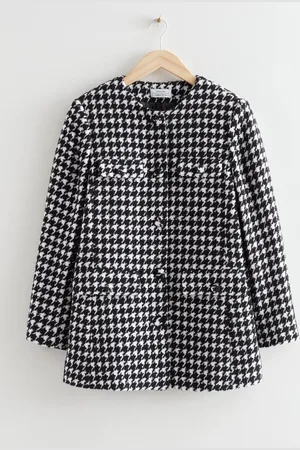 & OTHER STORIES Tweedjacke Mit Knöpfen - Schwarz|Mehrfarbig|Weiß