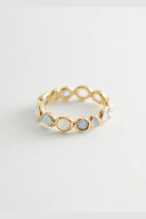 & OTHER STORIES Ring Mit Organischen Glassteinen - Blau