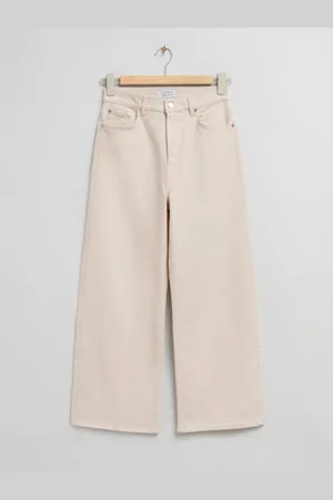 & OTHER STORIES Verkürzte Jeans Mit Weitem Bein - Beige