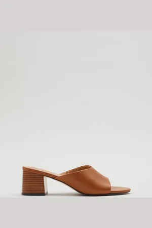 & OTHER STORIES Klassische Leder-Pantoletten - Beige