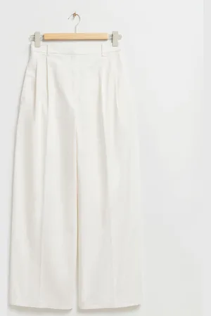 & OTHER STORIES Elegante Hose Mit Geradem Bein - Weiß