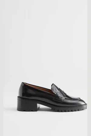 & OTHER STORIES Pennyloafer Aus Leder Mit Absatz