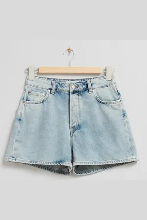 & OTHER STORIES Jeansshorts Mit Hohem Bund - Blau