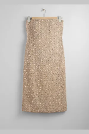 & OTHER STORIES Mit Perlen Verziertes Midikleid