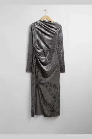 & OTHER STORIES Drapiertes Midikleid Aus Samt