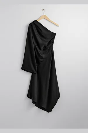& OTHER STORIES One-Shoulder-Midikleid Aus Satin