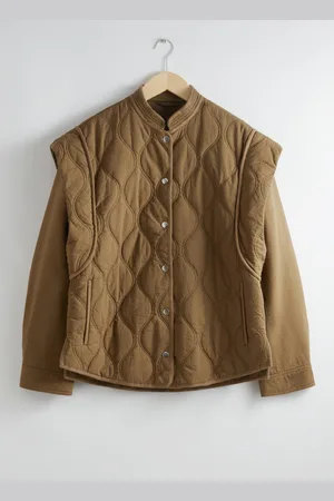 & OTHER STORIES Steppjacke Mit Breiter Schulterpartie - Beige