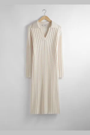 & OTHER STORIES Rippstrick-Midikleid Mit Kragen