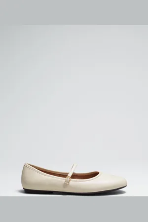 & OTHER STORIES Mary-Jane-Ballerinas Aus Leder - Weiß