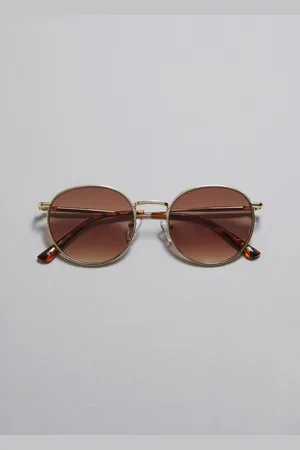 & OTHER STORIES Ovale Sonnenbrille Mit Schmalem Rahmen - Goldfarben