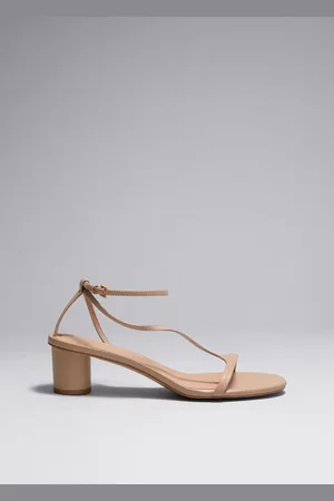 & OTHER STORIES Ledersandalen Mit Absatz - Beige