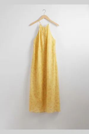 & OTHER STORIES Neckholder-Midikleid Ohne Ärmel - Gelb