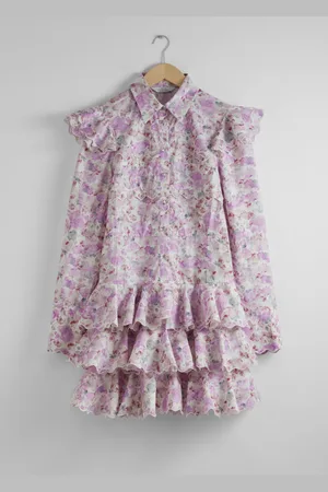 & OTHER STORIES Minikleid Mit Volants - Rosa