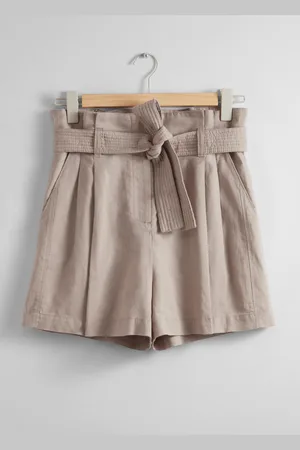 & OTHER STORIES Paperbag-Shorts Aus Leinen-Mix