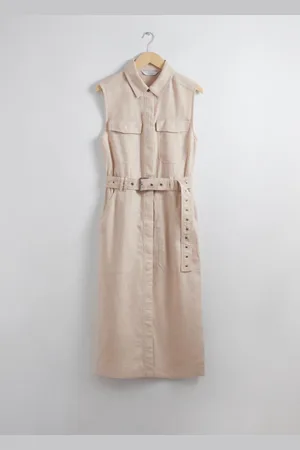 & OTHER STORIES Utility-Midikleid Aus Leinen