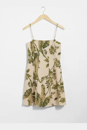 & OTHER STORIES Mini-Leinenkleid Mit Schmalen Trägern - Beige