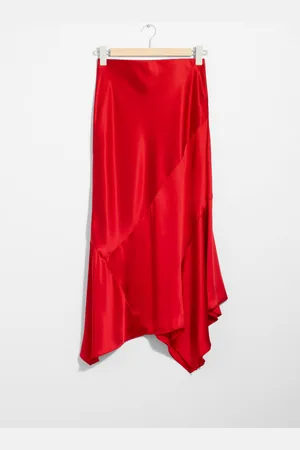 & OTHER STORIES Asymmetrischer Midirock Aus Satin