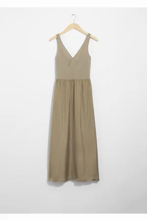 & OTHER STORIES Ärmelloses Midikleid - Beige