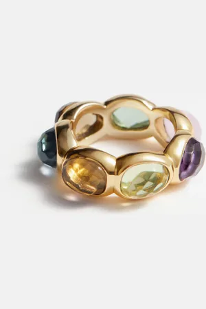 & OTHER STORIES Auffälliger Ring Mit Schmucksteinen - Goldfarben