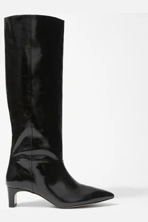 & OTHER STORIES Kniehohe Stiefel Mit Spitzer Zehenpartie - Schwarz
