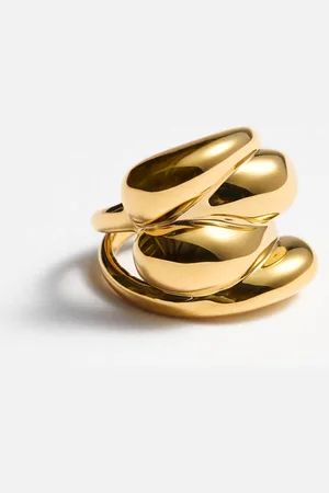 & OTHER STORIES Markanter Skulpturierter Ring - Goldfarben