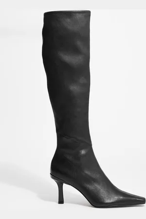 & OTHER STORIES Kniehohe Lederstiefel Mit Stretch-Anteil