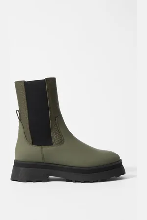 & OTHER STORIES Gefütterte Chelsea Boots Aus Leder - Grün