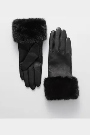 & OTHER STORIES Lederhandschuhe Mit Kunstpelzbesatz