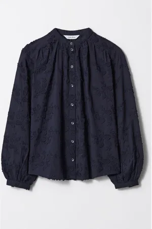 & OTHER STORIES Voluminöse Bluse Mit Blumenapplikation - Blau