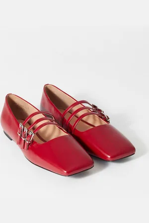& OTHER STORIES Mary-Jane-Ballerinas Aus Leder - Rot
