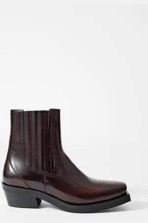 & OTHER STORIES Chelsea Boots Aus Leder Im Biker-Stil - Rot