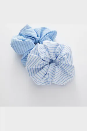 & OTHER STORIES Zweier-Set Gestreifte Haargummis In Xl - Blau