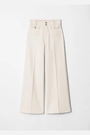 & OTHER STORIES Ausgestellte Jeans Mit Bügelfalten - Weiß