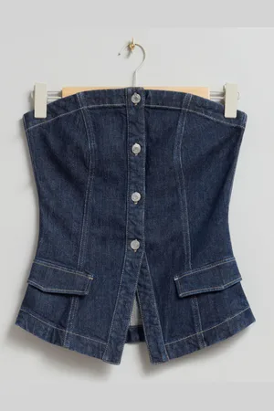 & OTHER STORIES Schlauchoberteil Aus Denim - Blau
