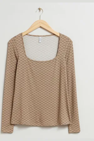 & OTHER STORIES Oberteil Mit Eckigem Ausschnitt - Beige