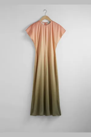 & OTHER STORIES Midikleid Mit Dolman-Ärmeln - Rosa|Grün