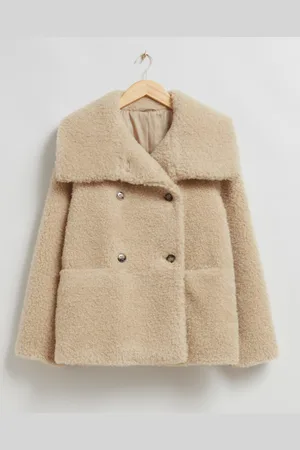 & OTHER STORIES Wolljacke Aus Teddyfell - Beige