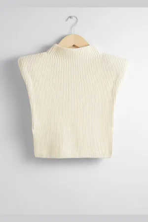& OTHER STORIES Gerippter Wollpullunder - Beige