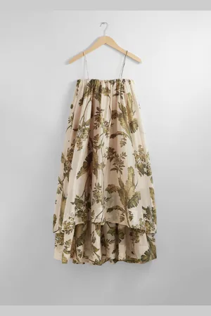& OTHER STORIES Gestuftes Midikleid Mit Trägern - Beige
