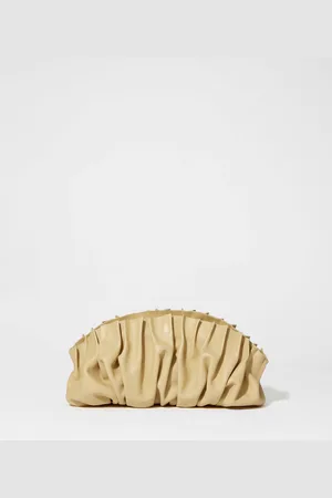 & OTHER STORIES Clutch Aus Drapiertem Leder - Gelb