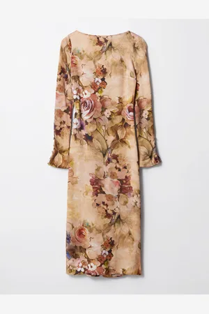 & OTHER STORIES Midikleid Mit Blumenprint - Beige