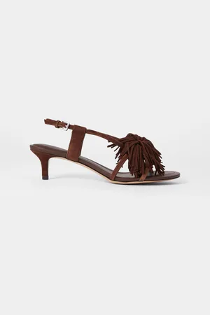 & OTHER STORIES Ledersandalen Mit Fransen - Orange